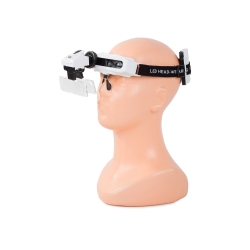 Lupa nagłowna 2 led na głowę czołowa okulary 28x