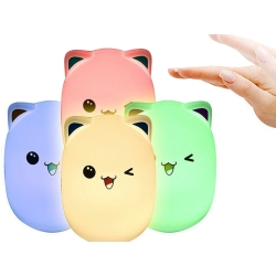 Lampka nocna dla dzieci led kot kotek rgb dotyk