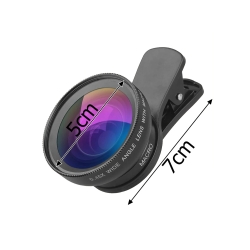 Obiektyw soczewka do telefonu smartfona 2w1 0.45x 12,5x makro klips aparat
