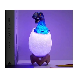 Lampka nocna dinozaur tyranosaur jajko rgb led jajo świecące dla dzieci
