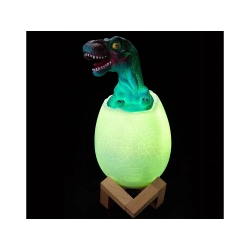 Lampka nocna dinozaur tyranosaur jajko rgb led jajo świecące dla dzieci