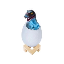 Lampka nocna dinozaur tyranosaur jajko rgb led jajo świecące dla dzieci