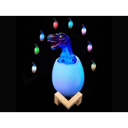 Lampka nocna dinozaur tyranosaur jajko rgb led jajo świecące dla dzieci