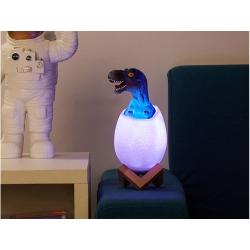 Lampka nocna dinozaur tyranosaur jajko rgb led jajo świecące dla dzieci