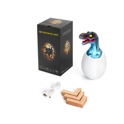 Lampka nocna dinozaur tyranosaur jajko rgb led jajo świecące dla dzieci