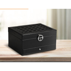 Szkatułka na biżuterię organizer pudełko lustro kuferek etui pojemny box