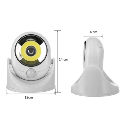 Lampka led cob 360 na baterie z czujnikiem ruchu