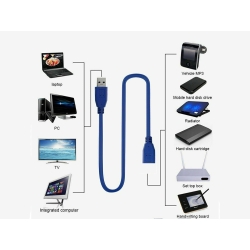 Kabel przedłużacz przedłużka usb 3.0 adapter ekranowany 1,5m