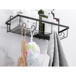 Półka łazienkowa do łazenki pod prysznic prysznicowa loft wisząca 4x haczyk