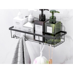Półka łazienkowa do łazenki pod prysznic prysznicowa loft wisząca 4x haczyk