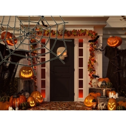Sztuczna duża pajęczyna czarna halloween dekoracja