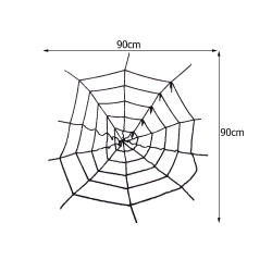 Sztuczna duża pajęczyna czarna halloween dekoracja
