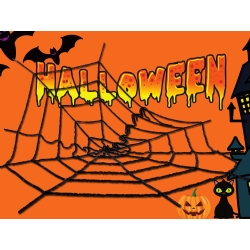 Sztuczna duża pajęczyna czarna halloween dekoracja