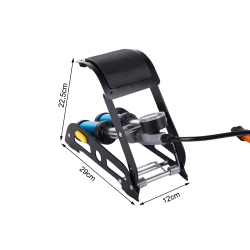 Pompka samochodowa nożna dwutłokowa końcowki rower auto do piłek materaca