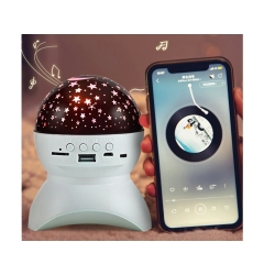 Projektor gwiazd lampka nocna nieba star led głośnik bluetooth usb rzutnik