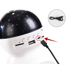 Projektor gwiazd lampka nocna nieba star led głośnik bluetooth usb rzutnik