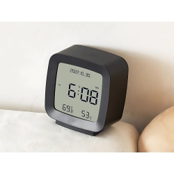 Zegar budzik z datą i temperaturą z funkcją drzemki lcd wilgoć w powietrzu