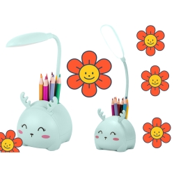 Lampka nocna dla dzieci led usb organizer stojak telefon do czytania nauki