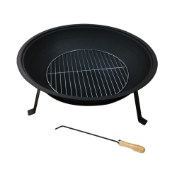 Palenisko ogrodowe duże pogrzebacz stojak ruszt grill ognisko 55 kociołek