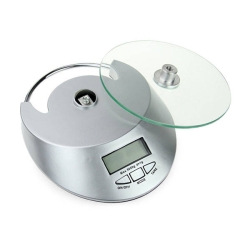 Elektroniczna waga kuchenna szklana 5kg / 1g zegar