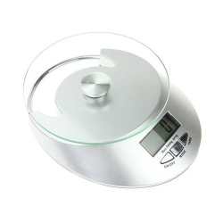 Elektroniczna waga kuchenna szklana 5kg / 1g zegar