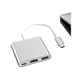 Przejściówka adapter 3w1 hub usb-c usb 3.0 hdmi 4k