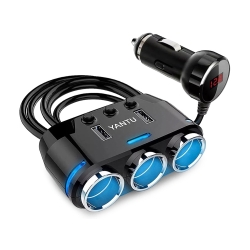 Rozdzielacz gniazda zapalniczki 2x usb ładowarka