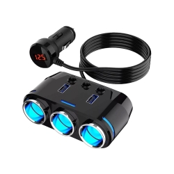 Rozdzielacz gniazda zapalniczki 2x usb ładowarka