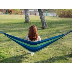 Hamak ogrodowy wiszący dwuodobowy 300x160cm brazylijski xxl torba pokrowiec