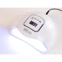 Lampa do paznokci 46 led uv 150w do hybryd żeli mocna sun x5 max lcd