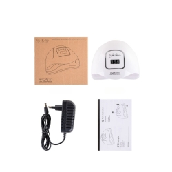 Lampa do paznokci 46 led uv 150w do hybryd żeli mocna sun x5 max lcd