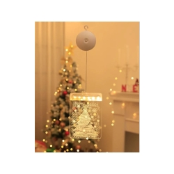 Witraż led 3d na okno ozdoba lampki świąteczne
