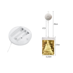 Witraż led 3d na okno ozdoba lampki świąteczne