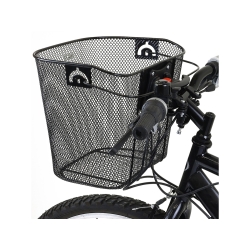 Duzy kosz rowerowy metalowy koszyk do roweru click