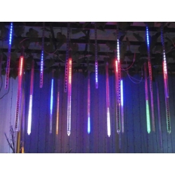 Lampki sople meteory led padający śnieg 50cm ip44 Multikolor