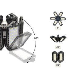 Lampa warsztatowa sufitowa składana led mocna e27