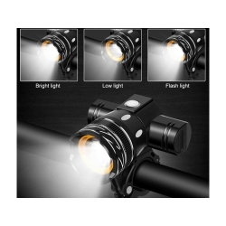 Lampka na rower rowerowa led t6 zestaw przód tył