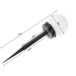 4x lampa solarna ogrodowa kula biała wbijana 10 cm