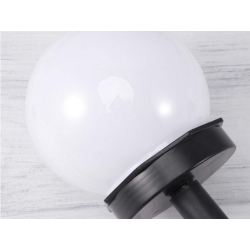 4x lampa solarna ogrodowa kula biała wbijana 10 cm