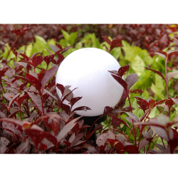 4x lampa solarna ogrodowa kula biała wbijana 10 cm