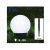 4x lampa solarna ogrodowa kula biała wbijana 10 cm