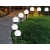 4x lampa solarna ogrodowa kula biała wbijana 10 cm