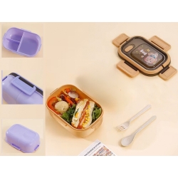 Lunchbox śniadaniówka pojemnik na śniadanie obiad z przegródkami sztućce