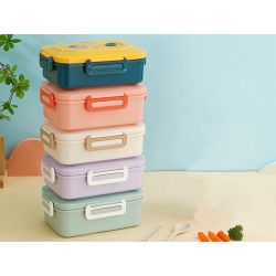 Lunchbox śniadaniówka pojemnik na śniadanie obiad z przegródkami sztućce