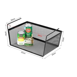 Kosz koszyk metalowy podwieszany półka kuchenna wisząca organizer pod półkę