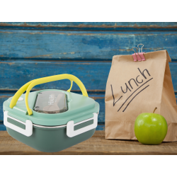 Śniadaniówka z przegródkami pojemnik sztućce lunchbox do mikrofali 1000ml