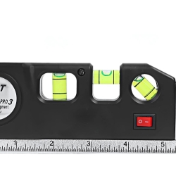 Poziomica laserowa precyzyjna z miarką 2,5m miara laser 3 tryby led usb