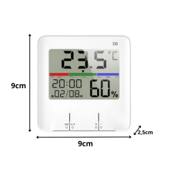 Termometr stacja pogody pogodowa wewnętrzny higrometr zegar bateria lcd