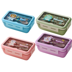 Lunchbox śniadaniówka pojemnik na śniadanie obiad sztućce z bidonem zestaw