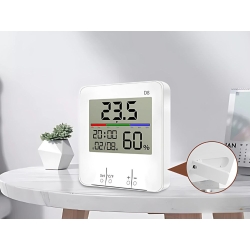 Termometr stacja pogody pogodowa wewnętrzny higrometr zegar bateria lcd